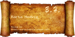 Barta Hedvig névjegykártya